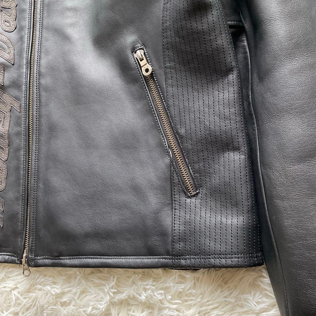 美品✨ハーレーダビッドソン　レザージャケット　シングルライダース　本革　ブラック