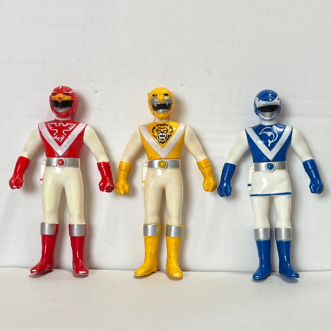 ☆ライブマン ソフビ ブラックバイソン グリーンサイ☆