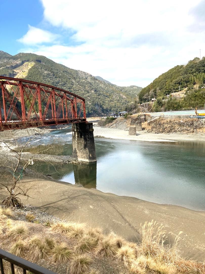 球磨川第一橋梁　鉄道橋の建設 モノクロ写真 ②