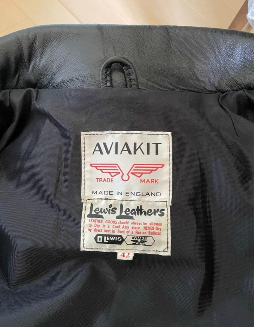 【美品】ルイスレザー　ドミネーター　ブラック　ラットランドシープ　42