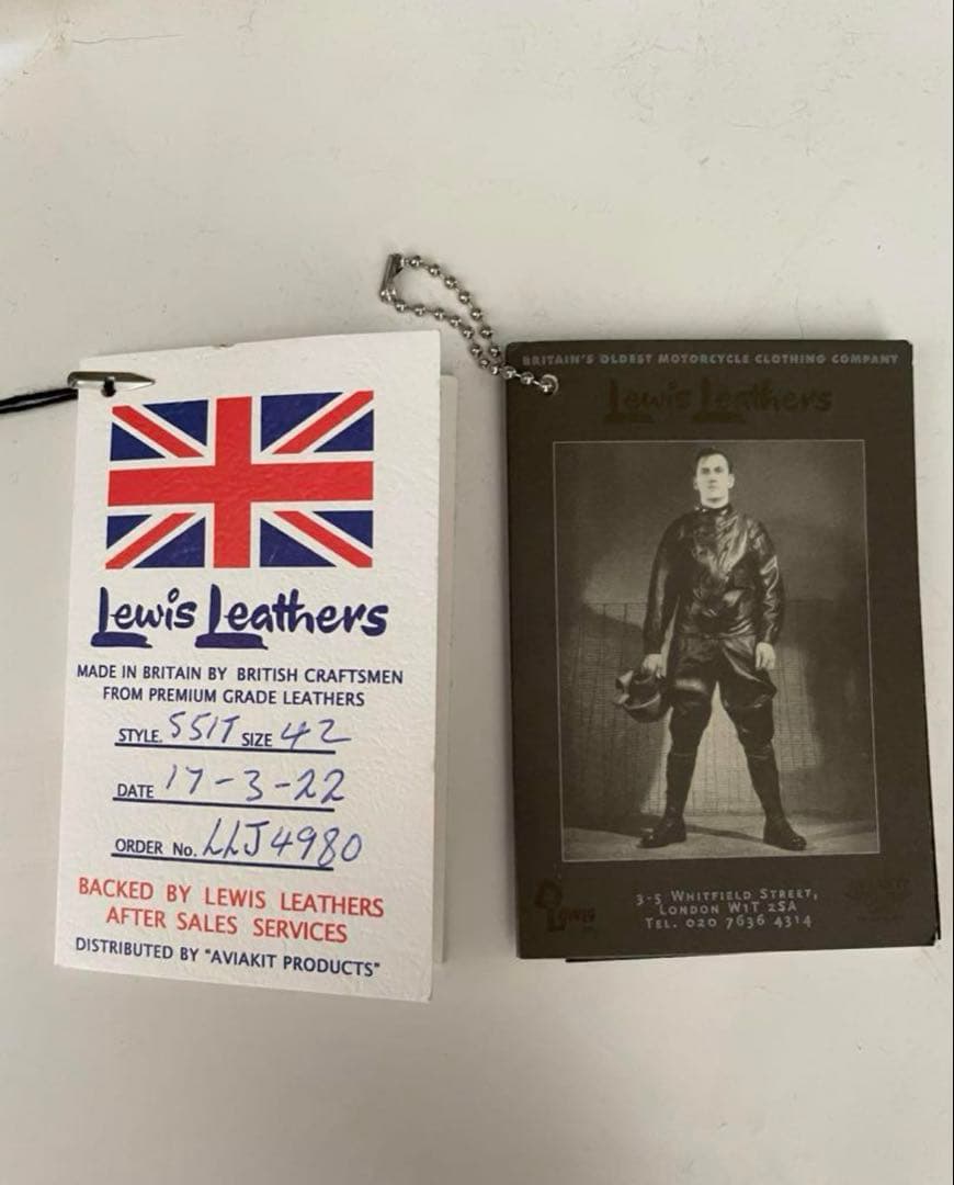 【美品】ルイスレザー　ドミネーター　ブラック　ラットランドシープ　42