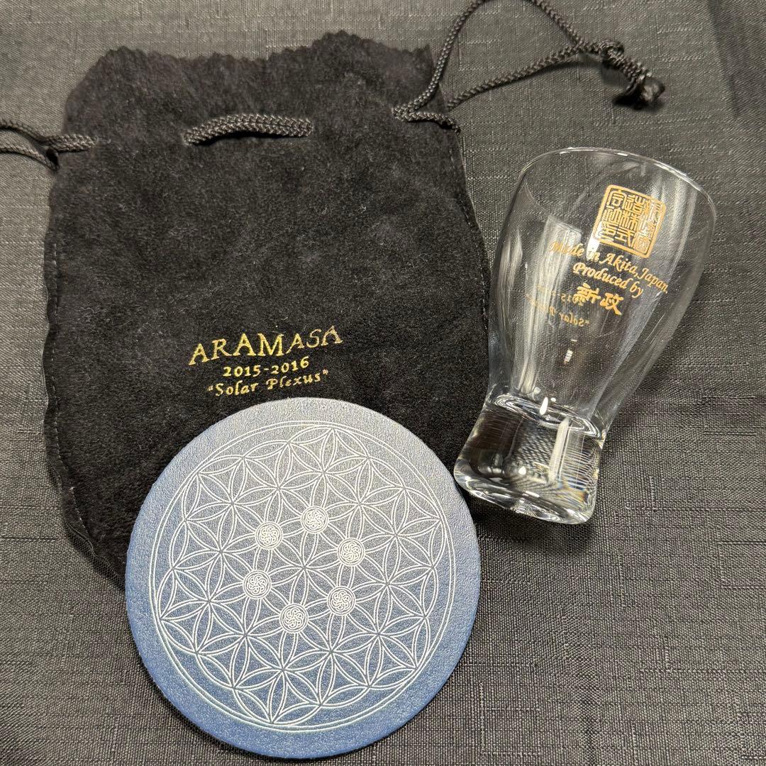 新政　吟醸グラス　コースター、巾着セット②