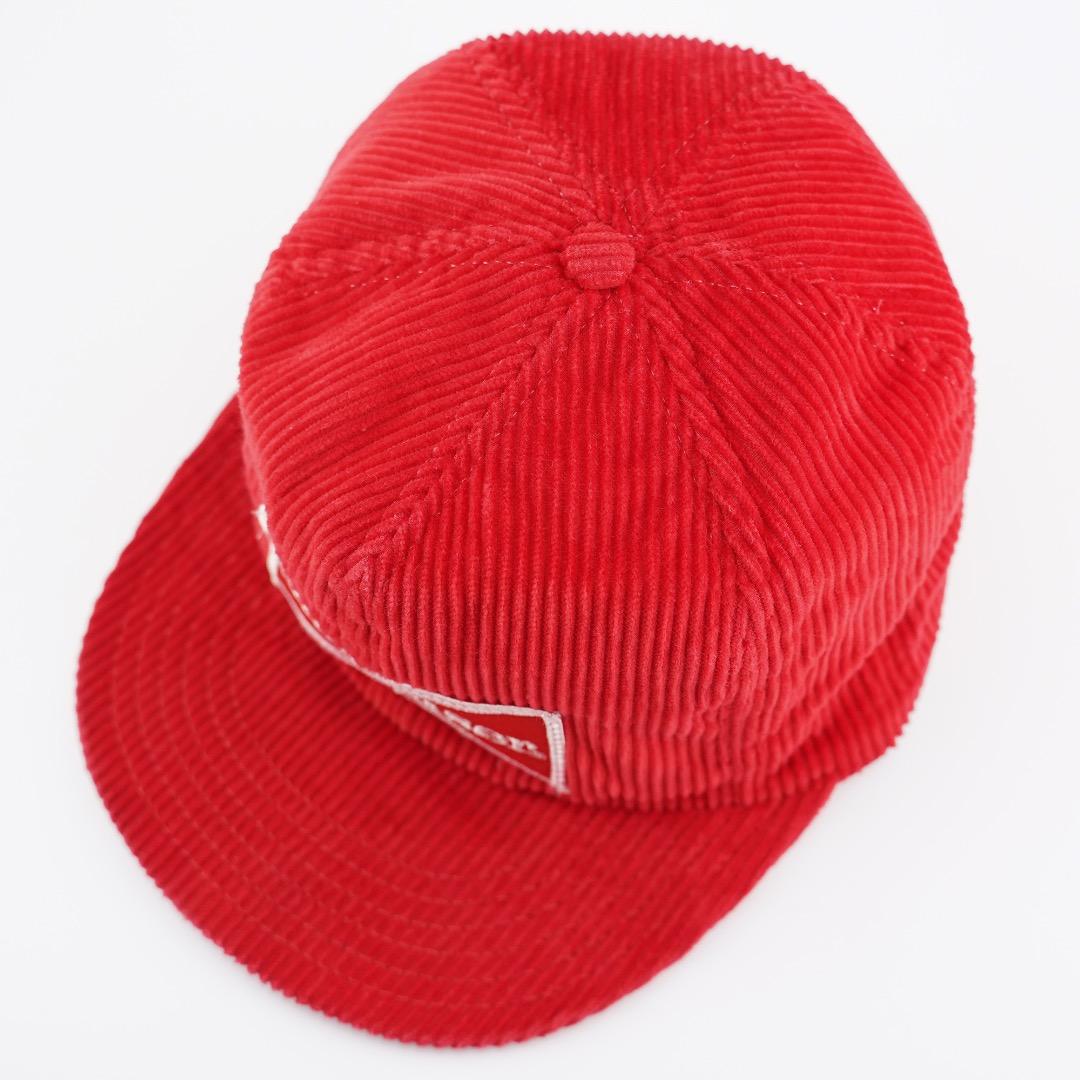 バドワイザー 帽子 キャップ コーデュロイ 90s USA 企業 赤 18407