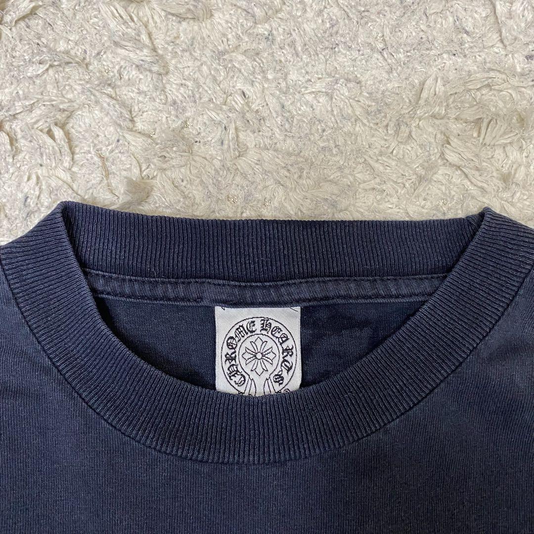 クロムハーツ　オールドモデル 星条旗 ポケット 長袖Tシャツ ロンT 黒　S