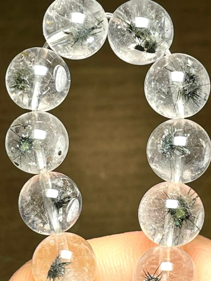 【新入荷】ホーランダイトインクォーツブレス高品質　9.7㎜希少（新品未使用）幸運