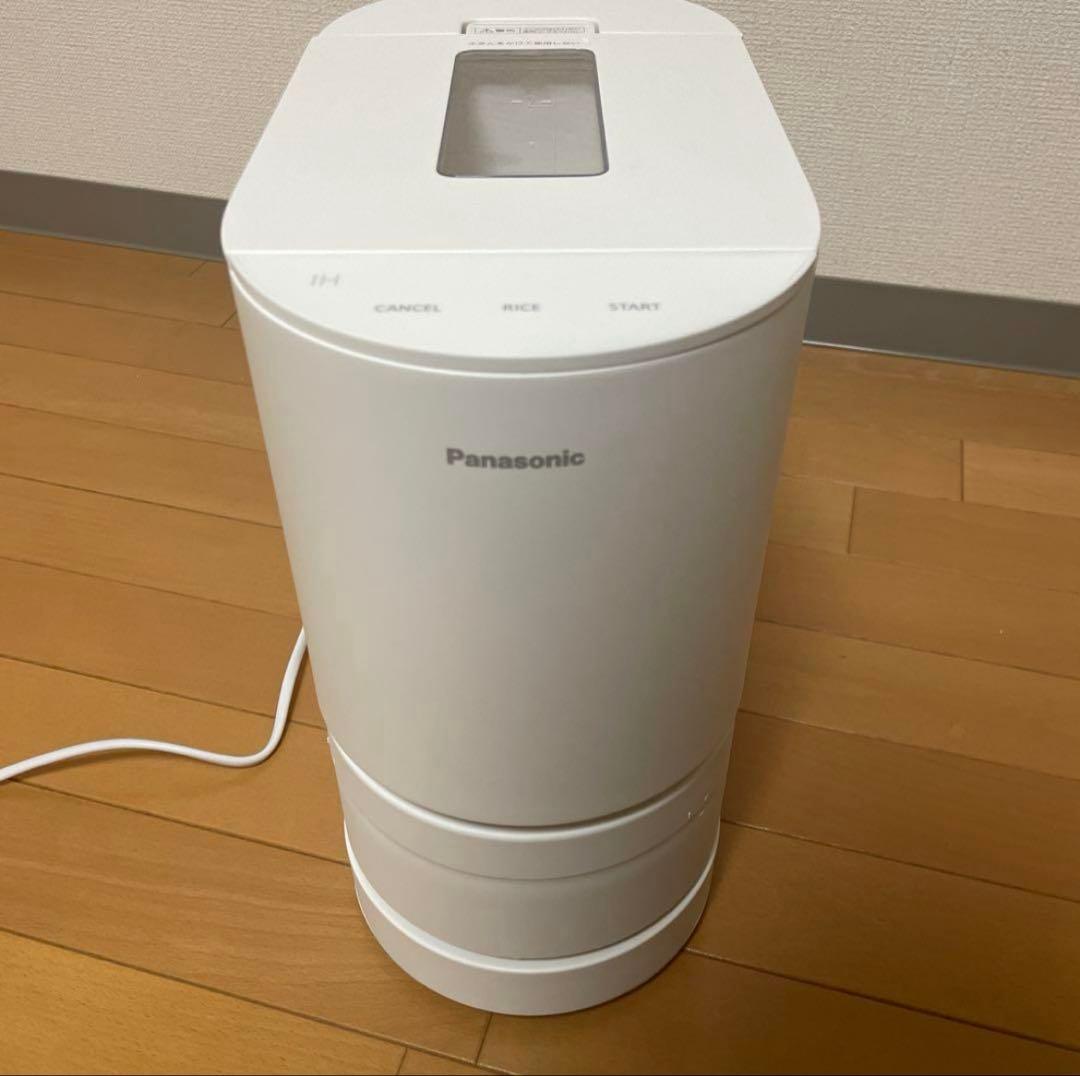 新品未使用 パナソニック 炊飯器 2合 IH 無洗米 全自動 SR-AX1-W