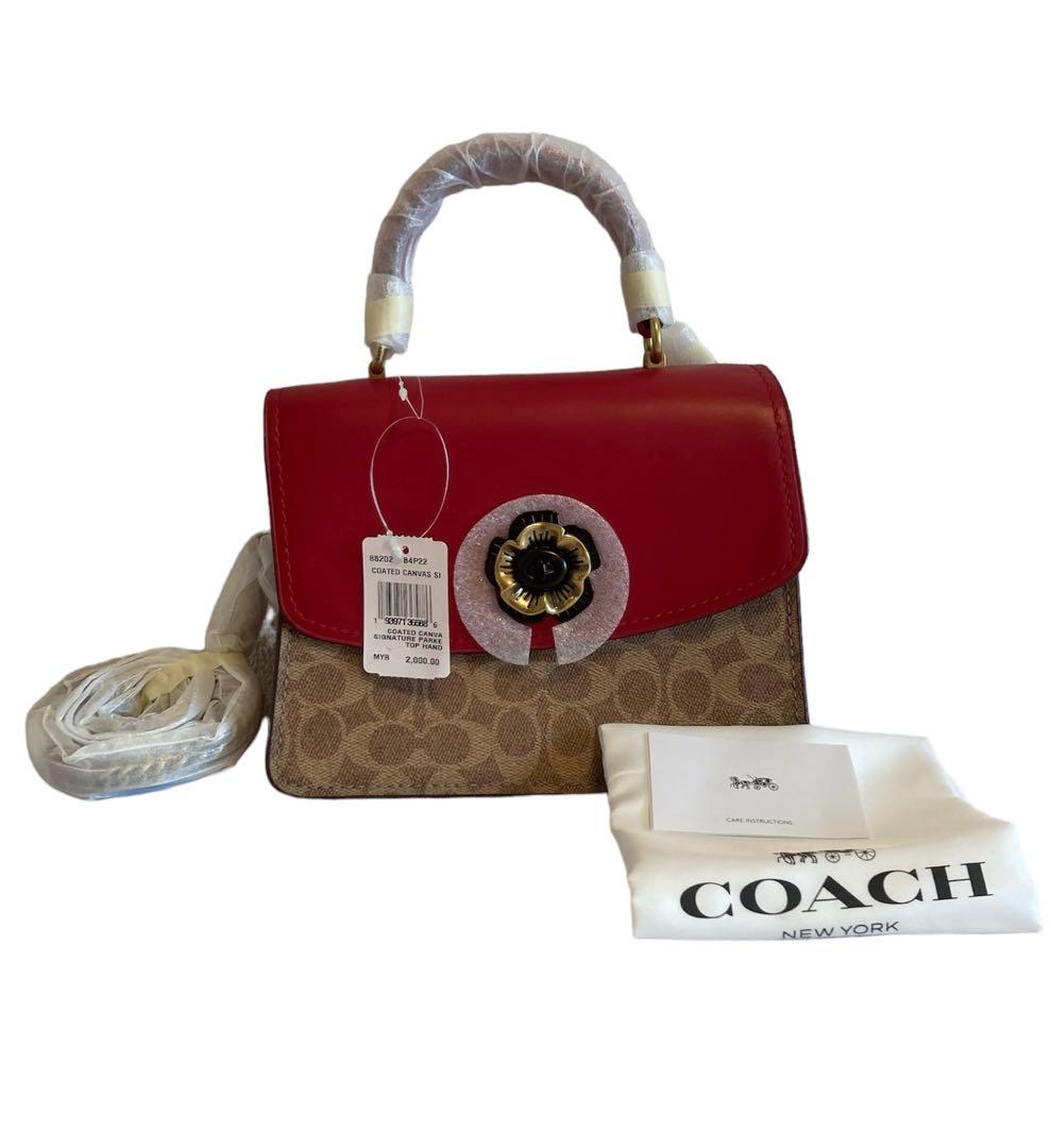 新品タグつきアウトレット コーチ パーカーティーローズ ハンドバッグ