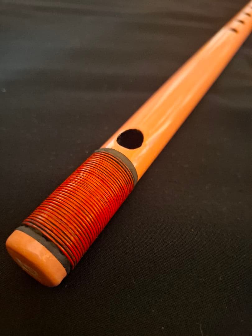 篠笛　古典調　7穴　四本調子　天地籐巻き