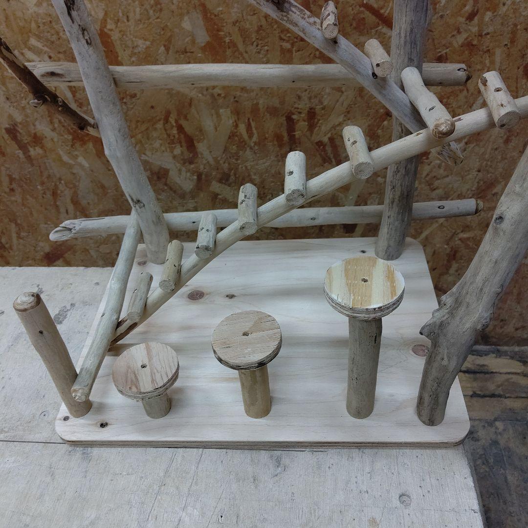 バードアスレチックジム大型(61) 鳥インコ止まり木、流木、鳥の遊び場