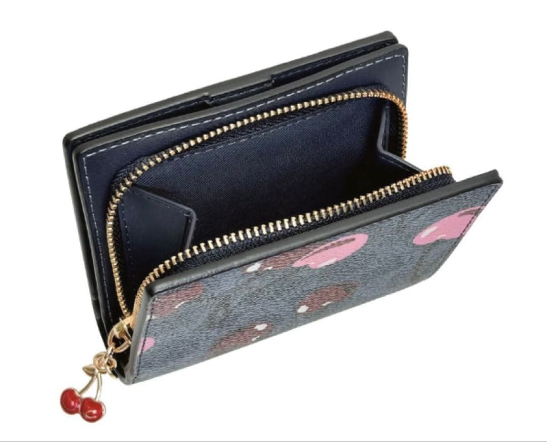 COACH チェリー柄 二つ折り財布 CZ347