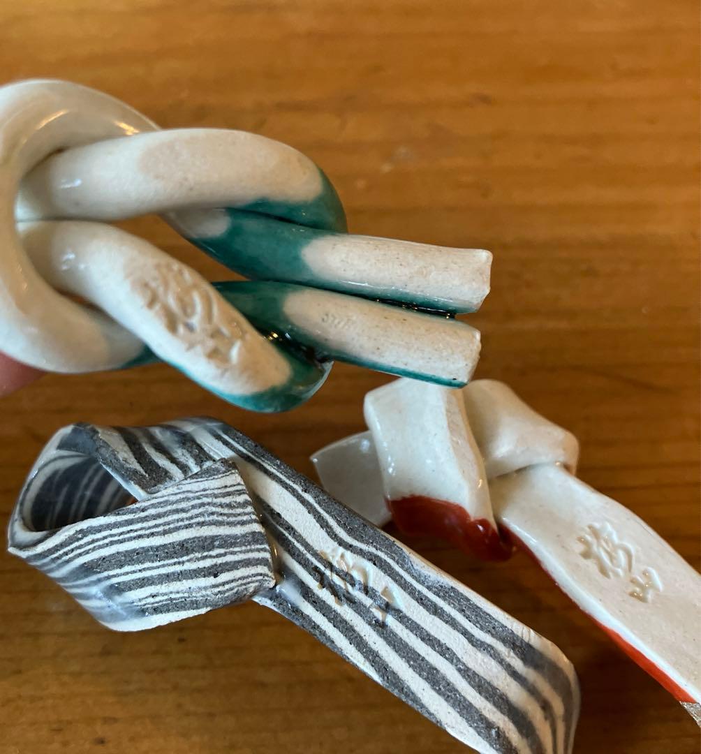 初代 中山梅山 箸置き 5個 九谷焼　未使用