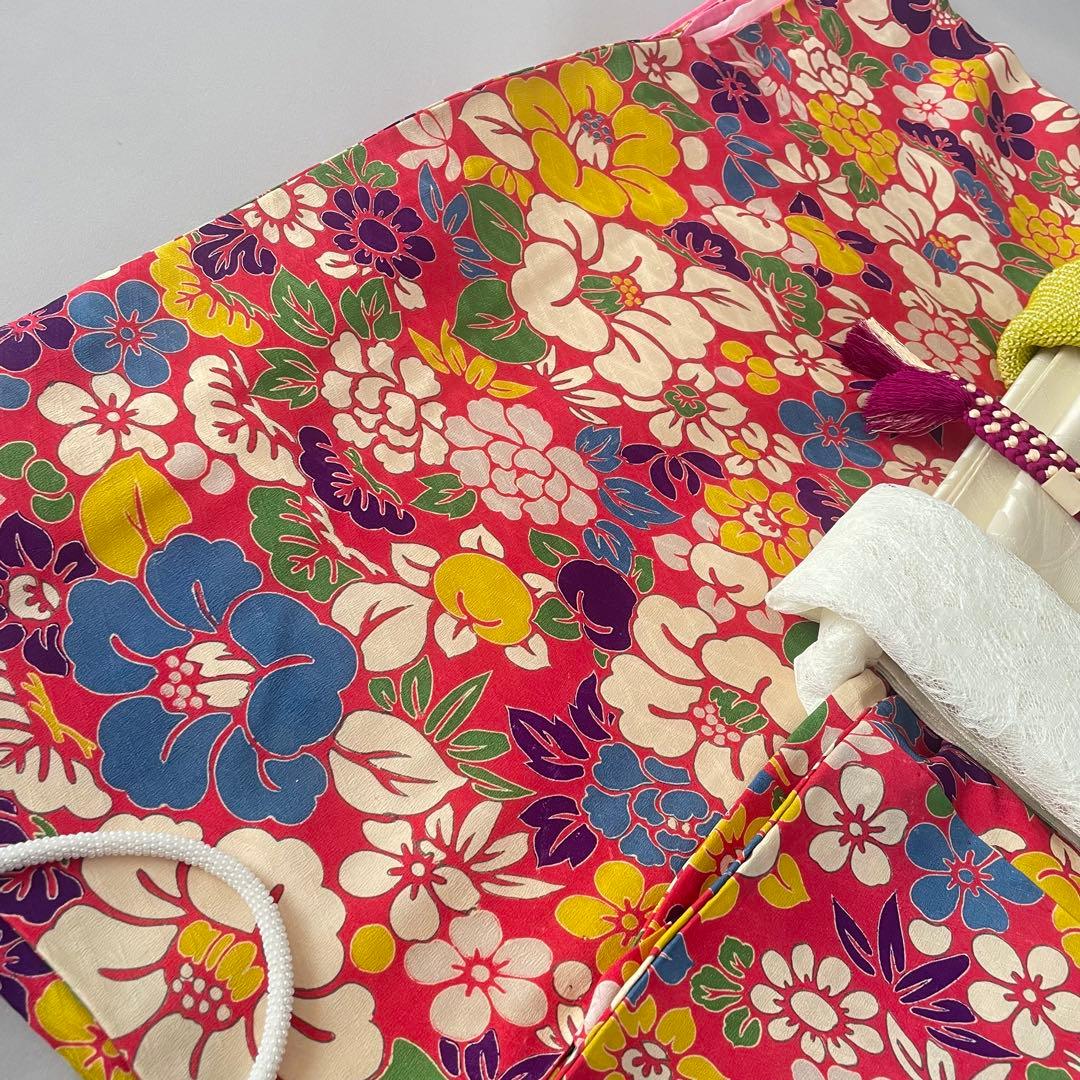 七五三　ハーフ成人式　ジュニア　大きめ7歳さん　アンティークお着物セット