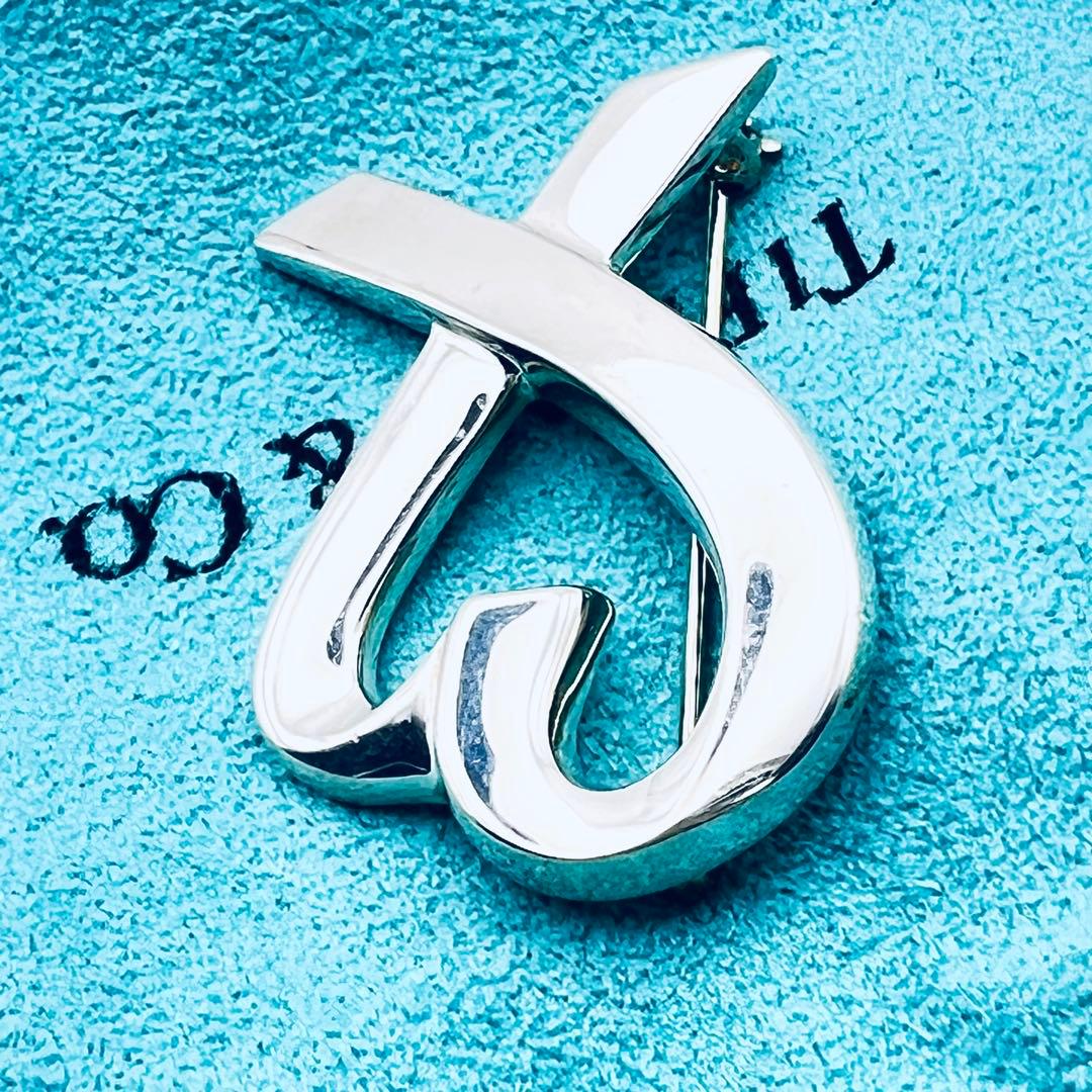 美品✨ティファニー　ラビングハート　パロマピカソ　シルバー　ピンブローチ