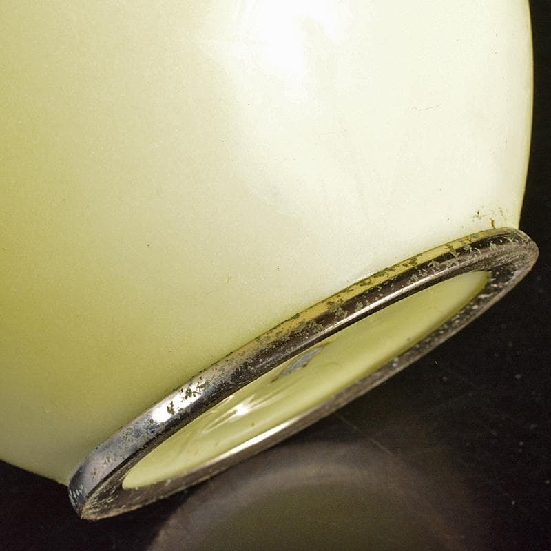 七宝焼　田村七宝工芸　梅文　花瓶　唐木台付　時代箱付　V　R7445