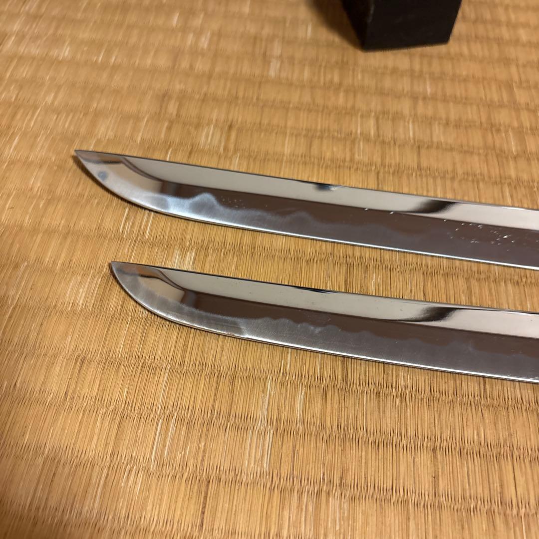 模造刀　白鞘　大小セット　台付き