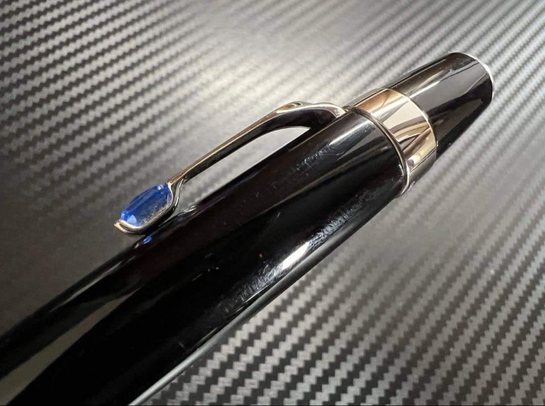 極美品 モンブラン ボエム ブルー ボールペン プラチナライン