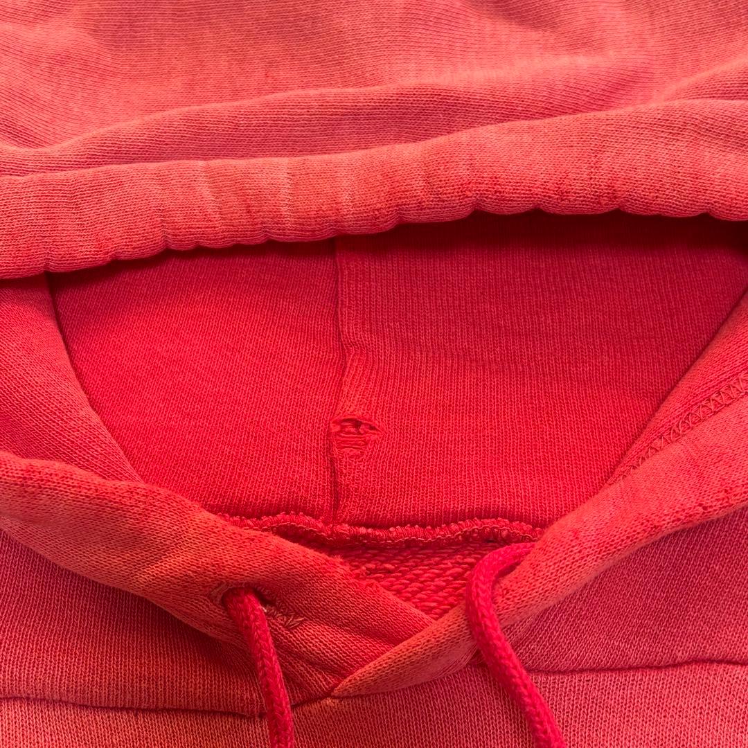 50s 60s vintage スウェットパーカー 鬼フェード レッド