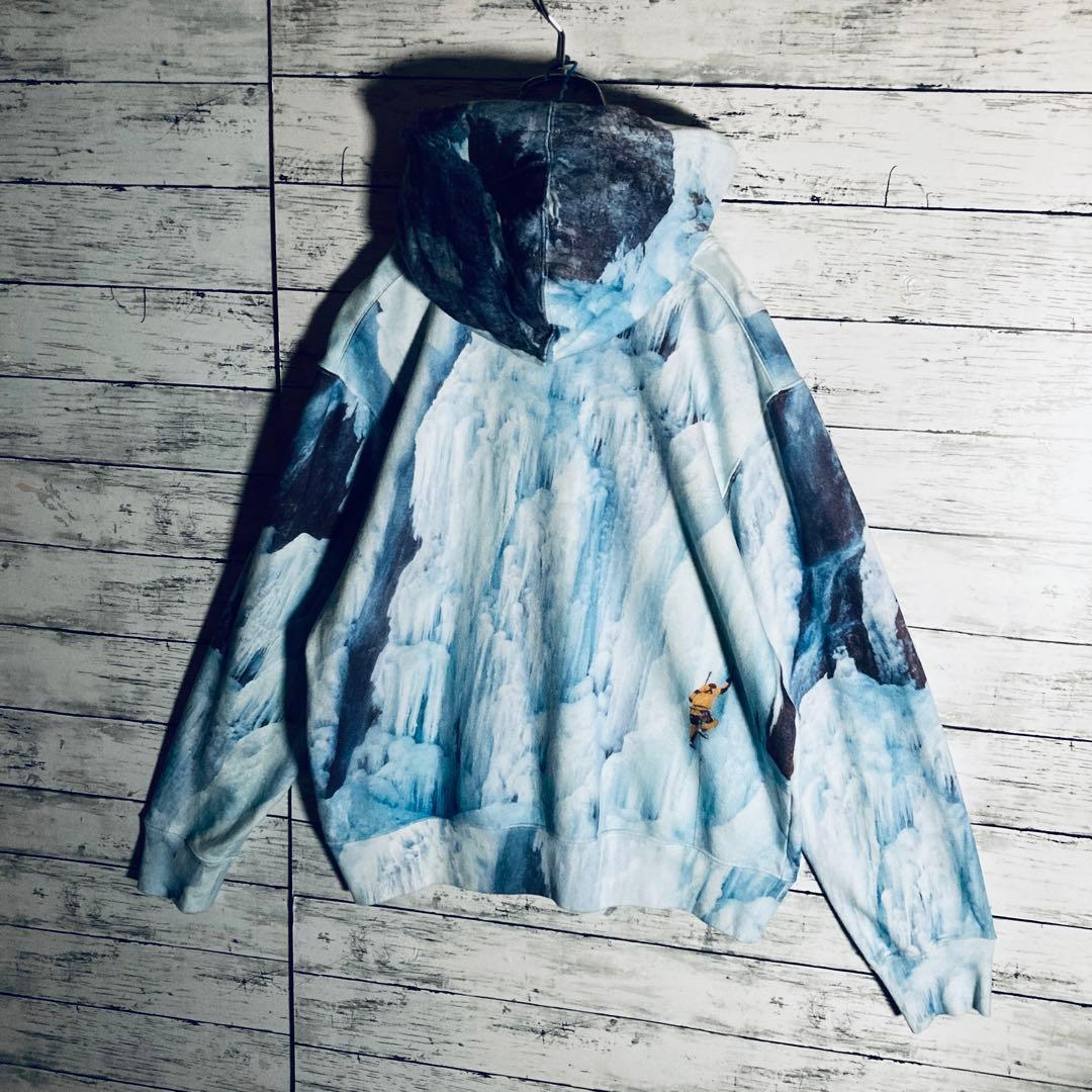 【限定コラボL相当】シュプリーム×ノースフェイス☆刺繍ロゴパーカー 正規品鑑定済