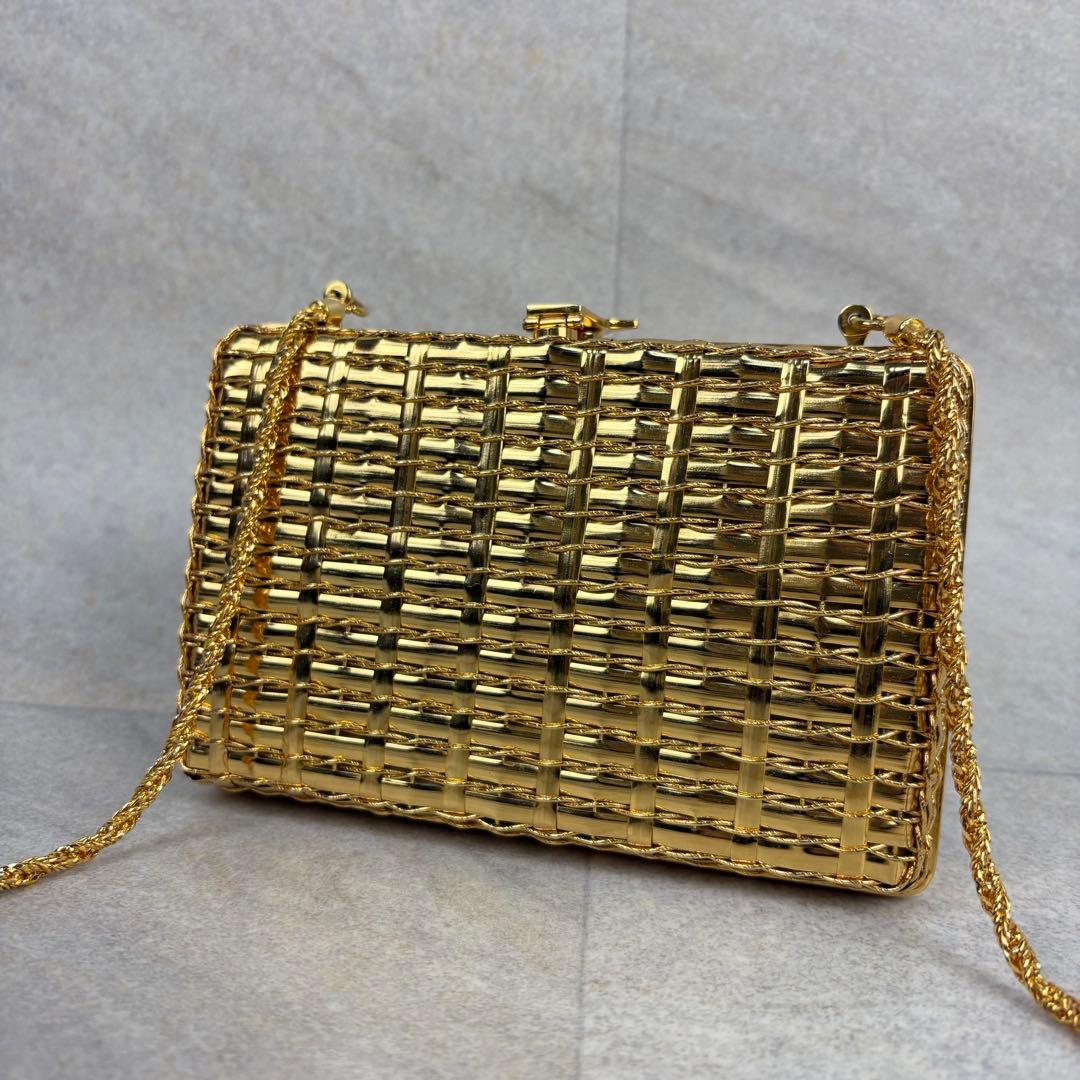 希少 RODO別注 WAKO ワコウ ゴールドメタリック パーティーバッグ