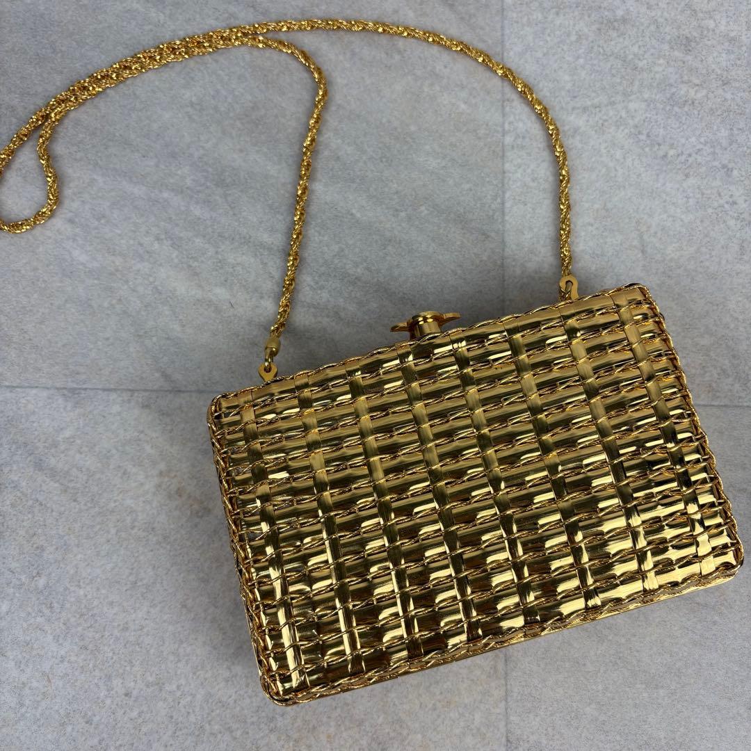 希少 RODO別注 WAKO ワコウ ゴールドメタリック パーティーバッグ