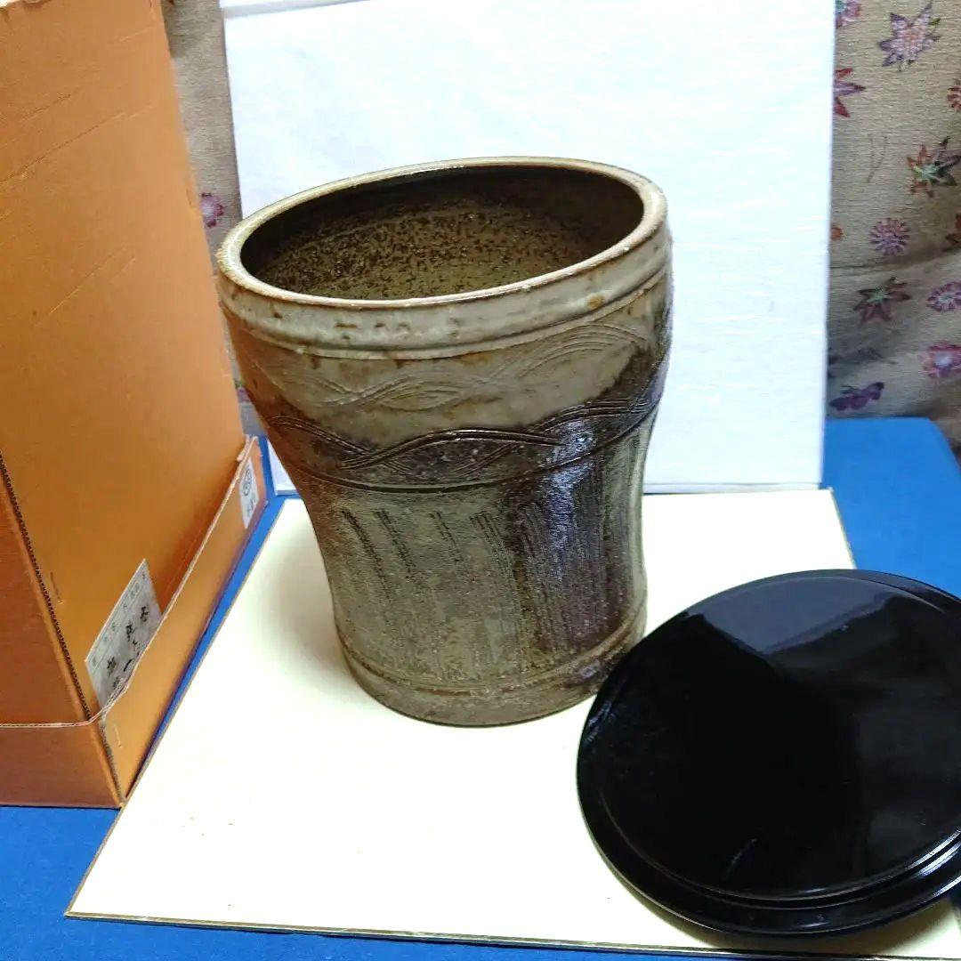 水指、縄簾、一重口、加藤春永作、ほり30番