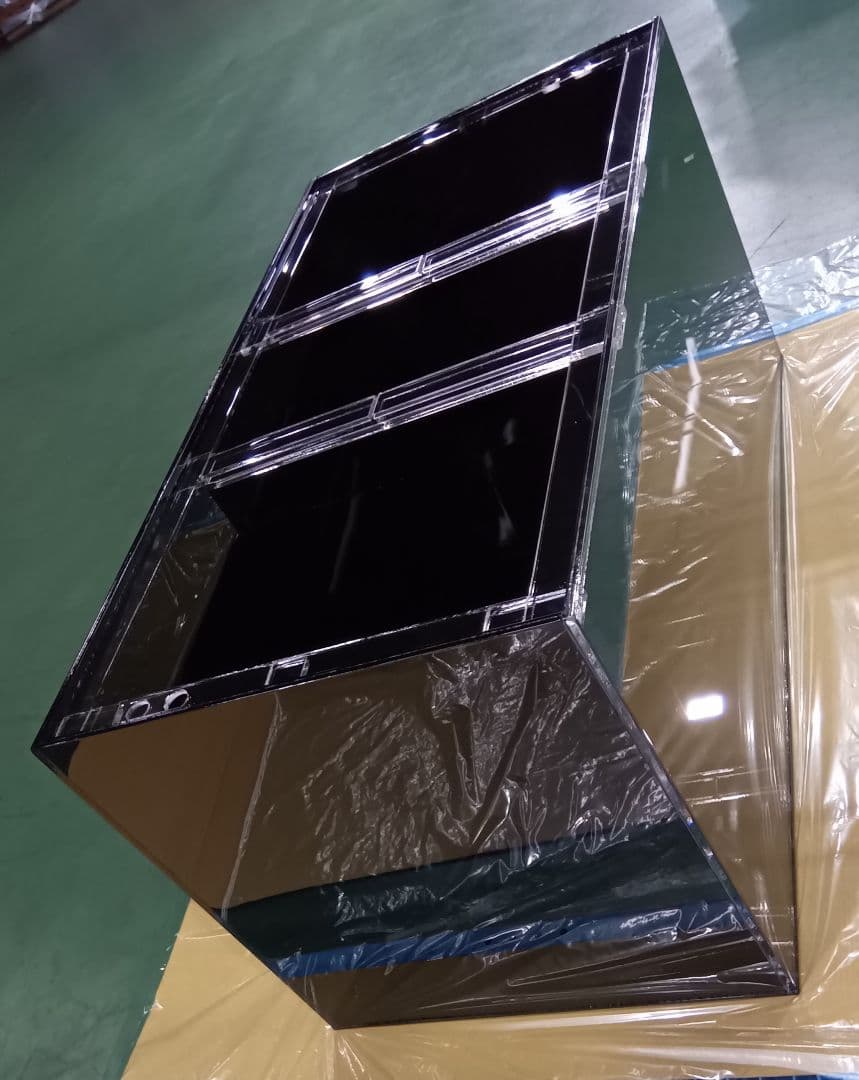 アクリル水槽 W1200 D600 H600 四面黒 10㍉ ワンオフ 佐川発送