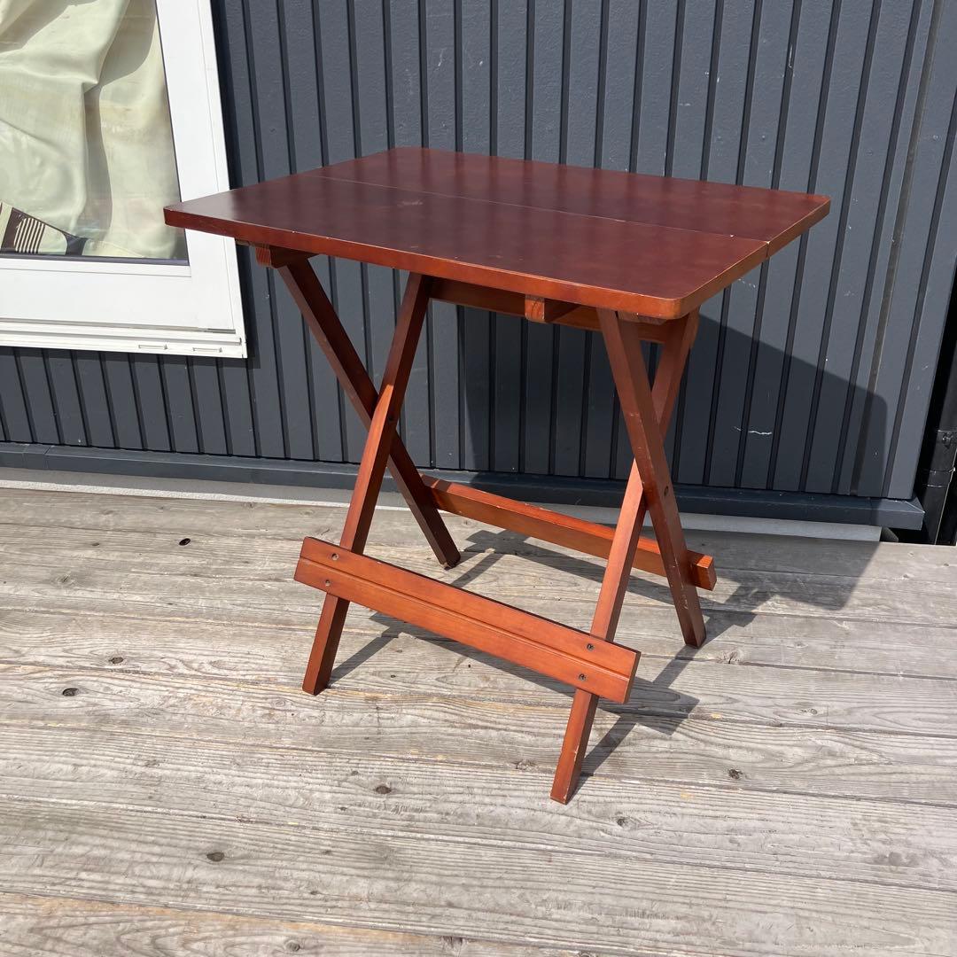 北欧レトロ ヴィンテージ 木製折りたたみテーブル フォールディングテーブル