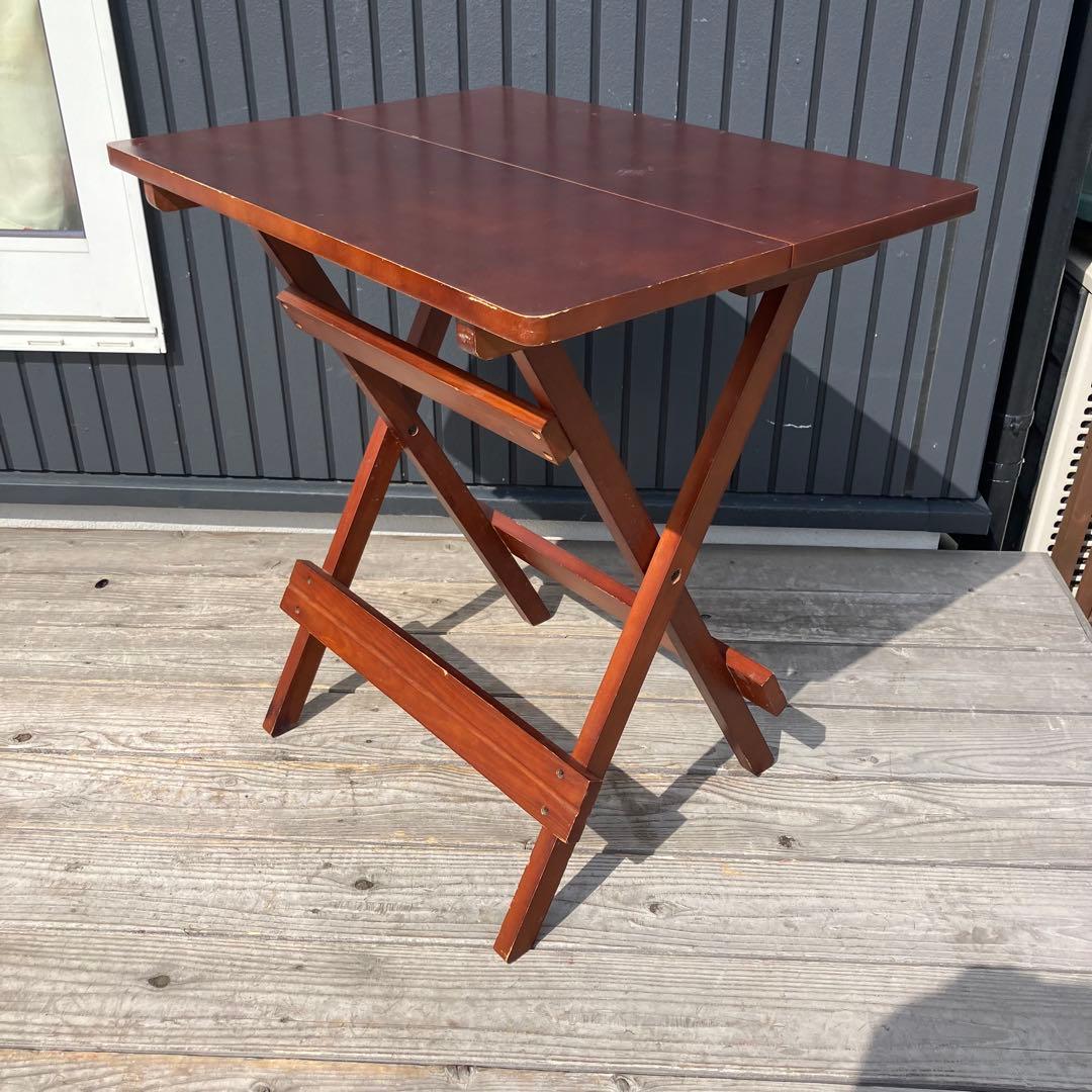 北欧レトロ ヴィンテージ 木製折りたたみテーブル フォールディングテーブル