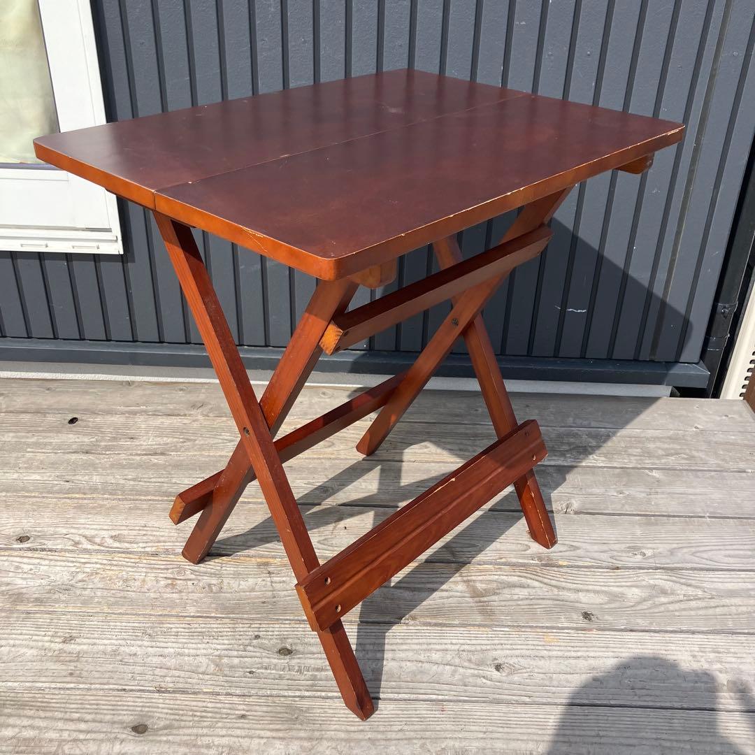 北欧レトロ ヴィンテージ 木製折りたたみテーブル フォールディングテーブル