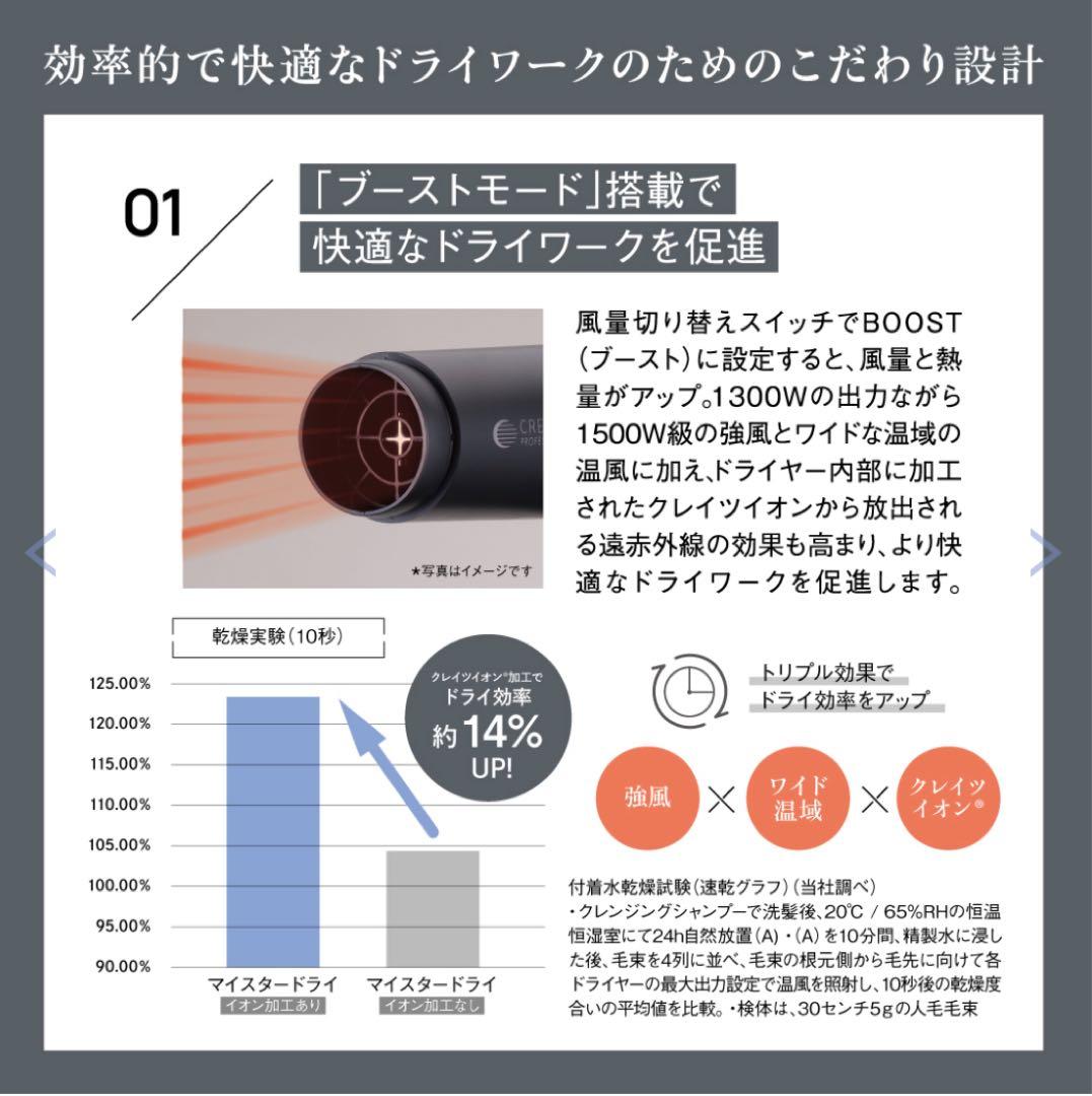 新品　クレイツ　マイスタードライ　即乾　軽量　プロ仕様ドライヤー