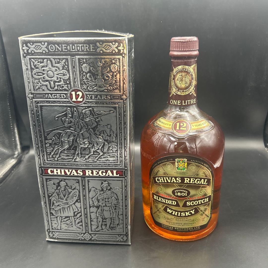 シーバスリーガル 12年 旧ボトル 1L 箱付 免税表記