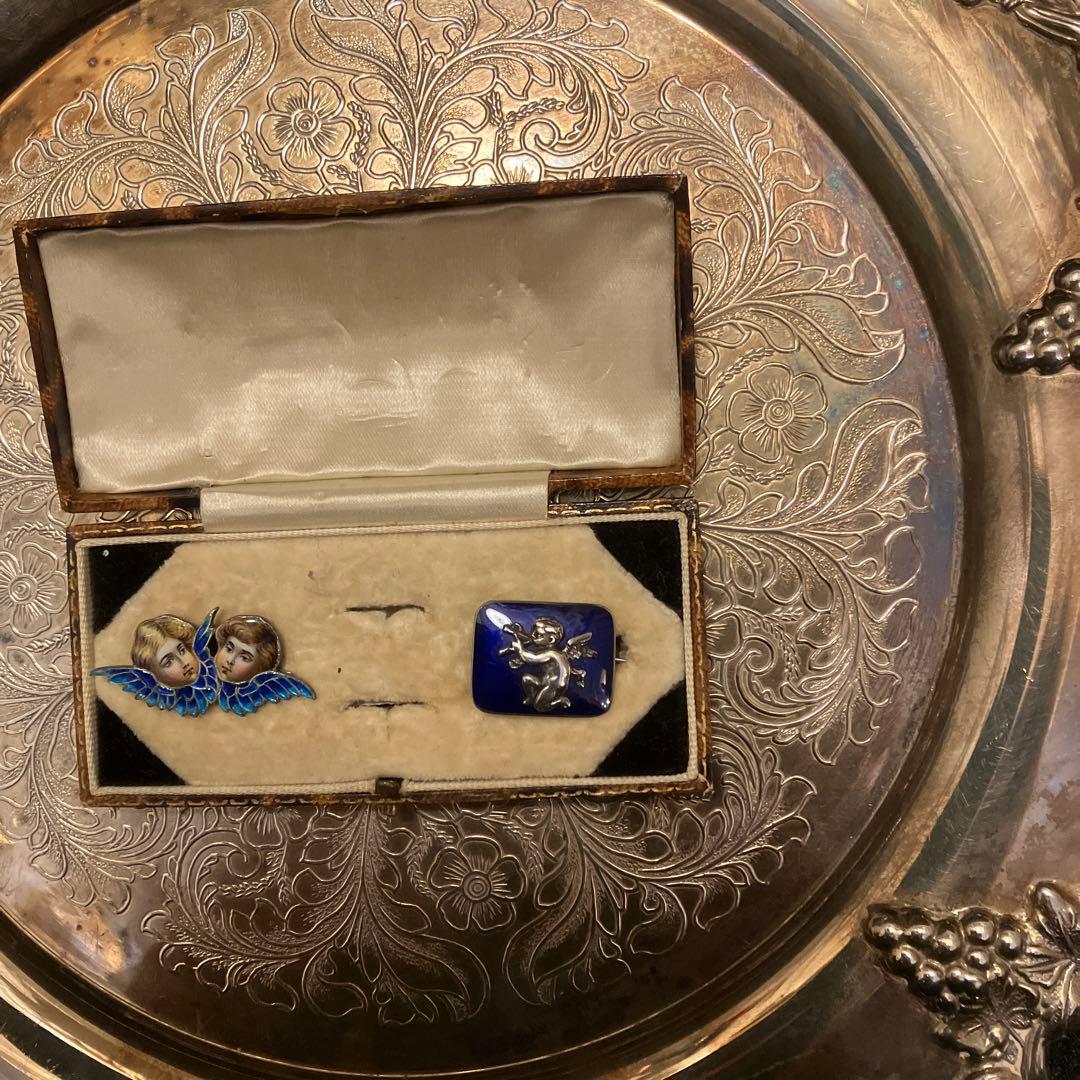 アンティーク　ジュエリー　ケース 茶色