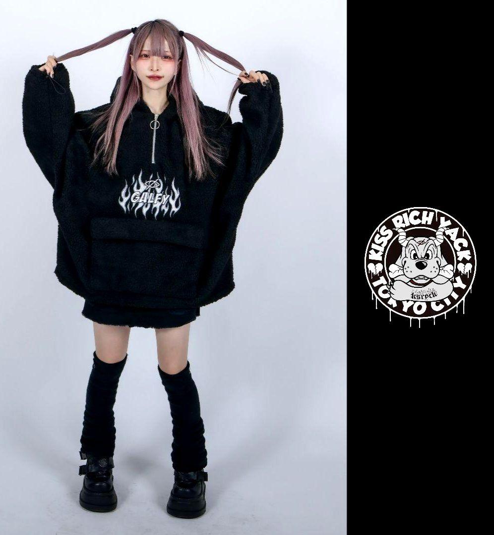 定価1万8000円 ガルフィー GALFY × KRY コラボ ボア パーカー