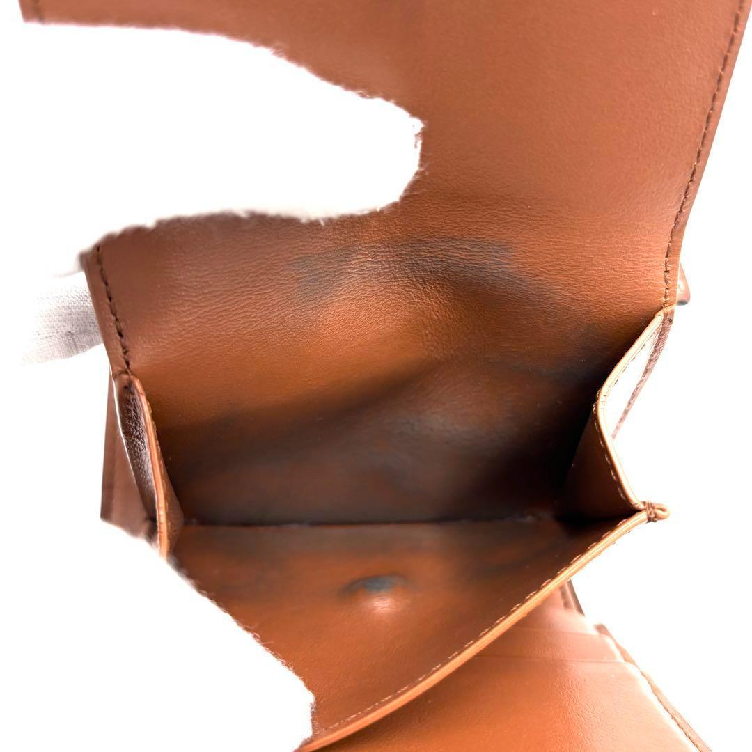 【現行品・極美品】セリーヌ スモール トリフォールドウォレット16 セーズ 茶