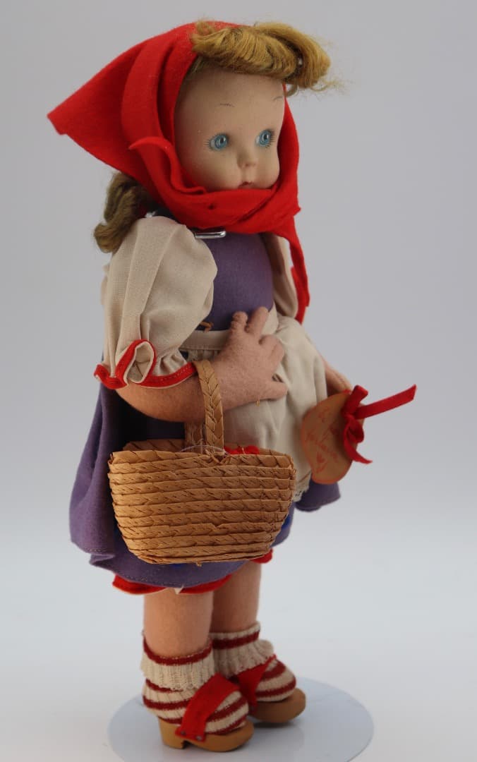 LENCI DOLL アンティークのレンチ・ドール 赤い頭巾の人形 31cm