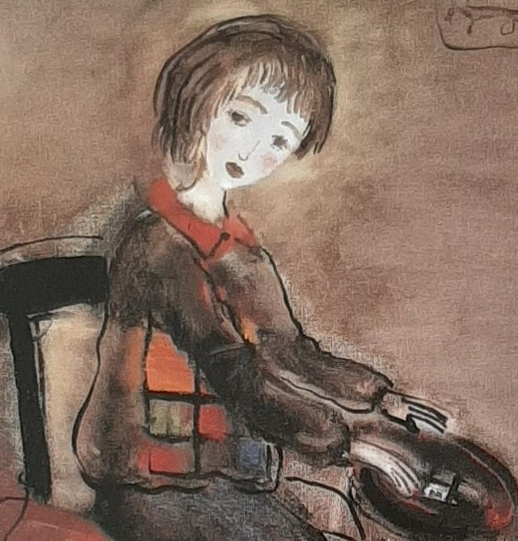 織田広比古、「PORTRAIT DE DAIKI CHAN」、希少画集の額装画