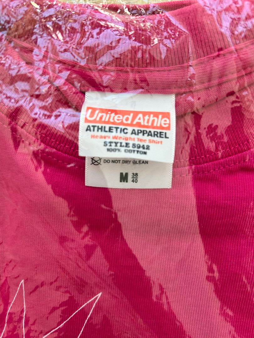 銀杏boyz 死ネT United Athle ピンク Tシャツ M