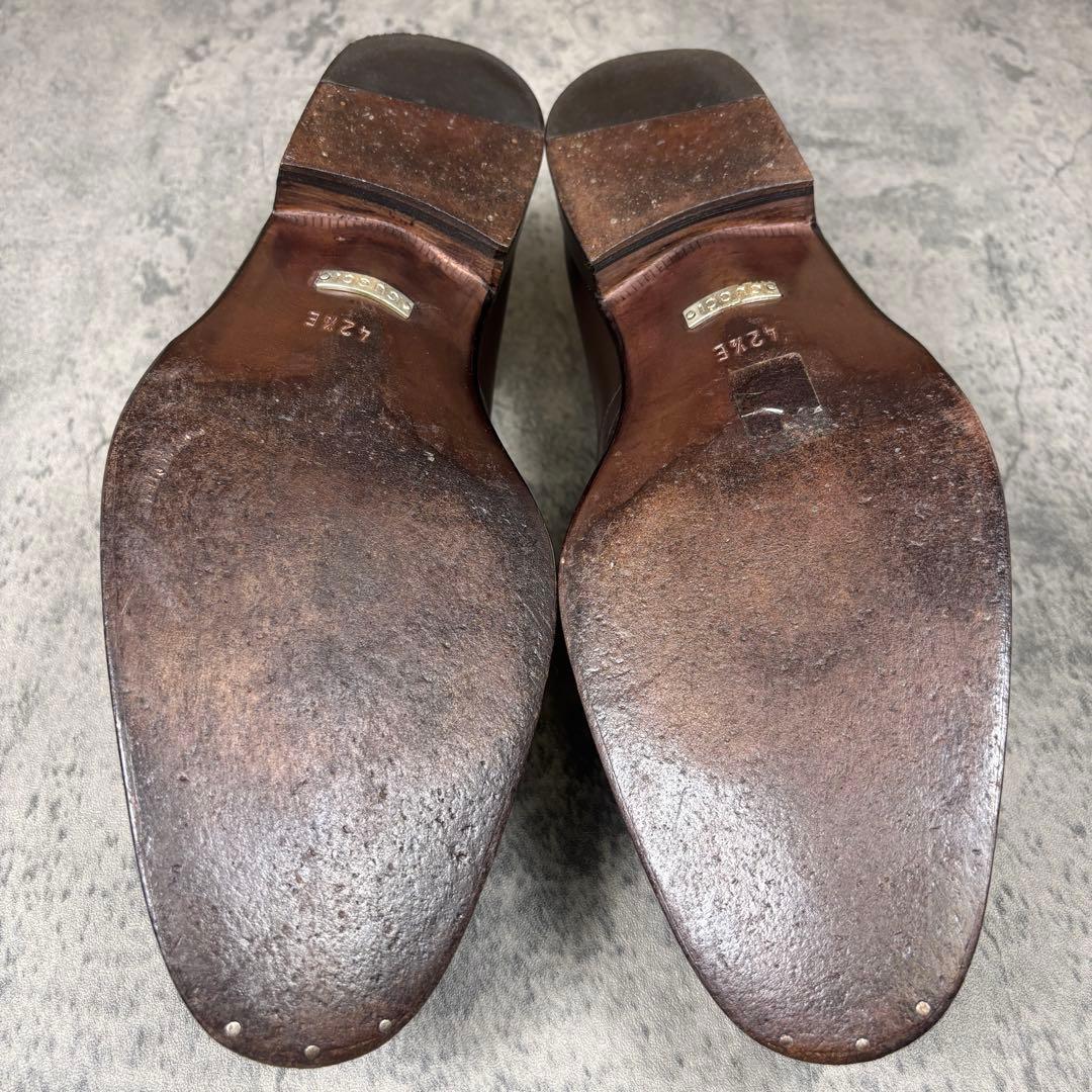 【美品】27.5cm グッチ ホースビット ローファ― 茶色 レザー ビジネス