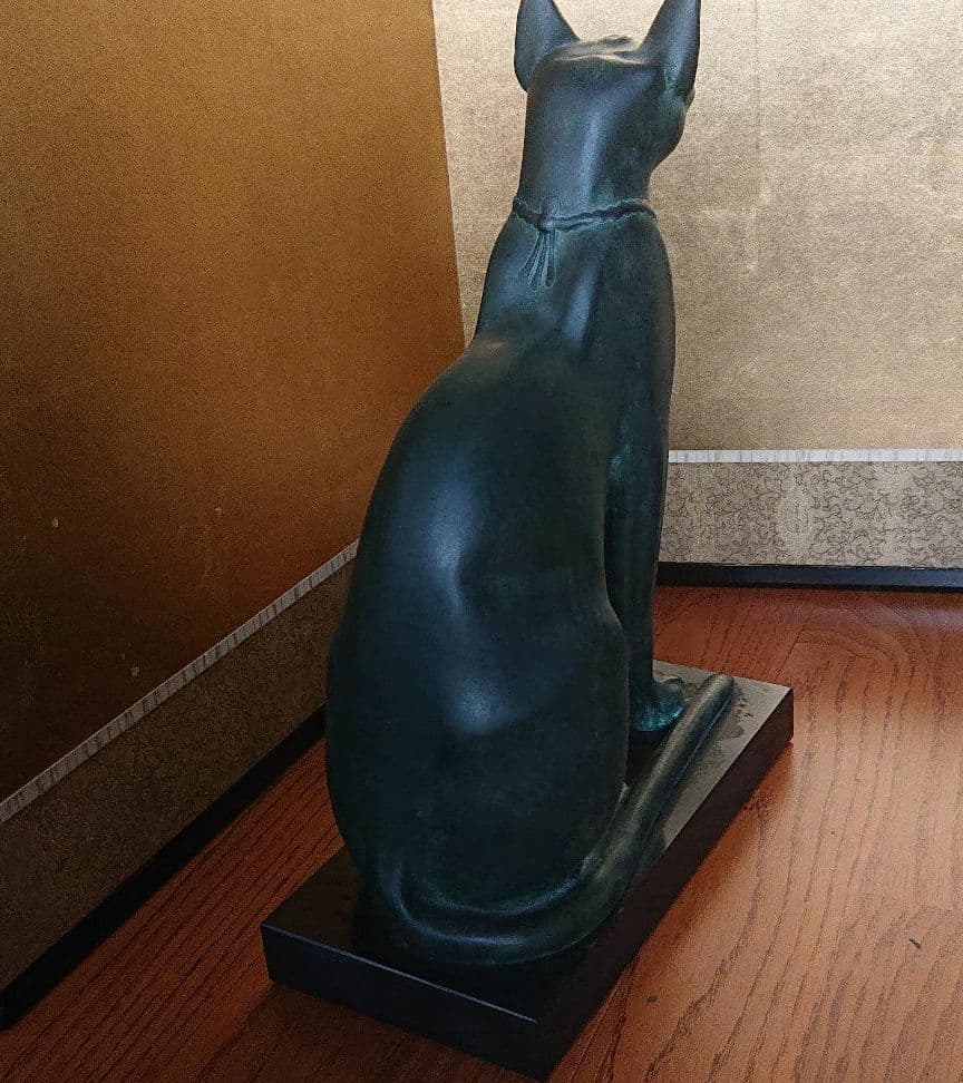 【猫】ブロンズ鋳造 33cm ルーヴル美術館工房監修