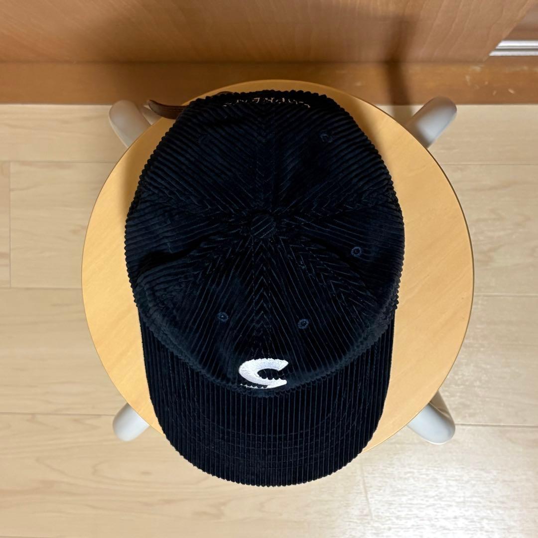 シュプリーム　SUPREME Sロゴ　キャップ　ネイビー　紺　コーデュロイ