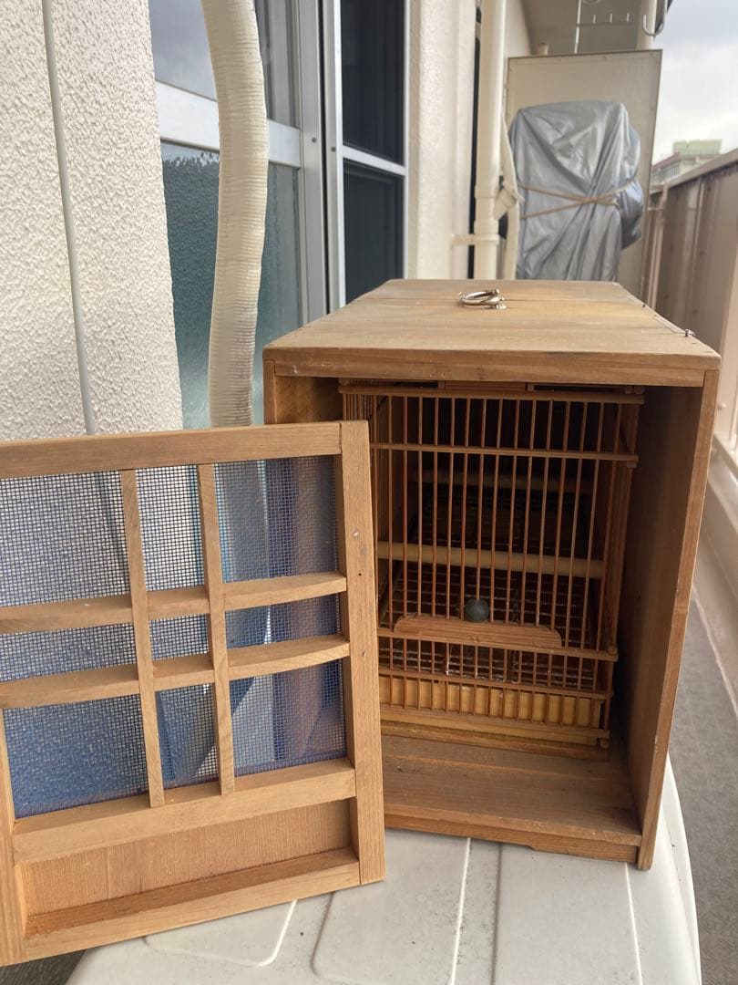 竹籠　ウグイス籠　ミソサザイに最適　就寝ケース付き