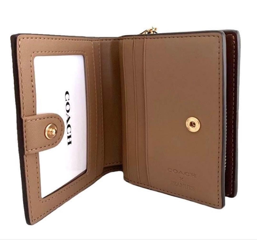 国内未入荷.COACH X PEANUTS 新作 スナップ ウォレット二つ折財布