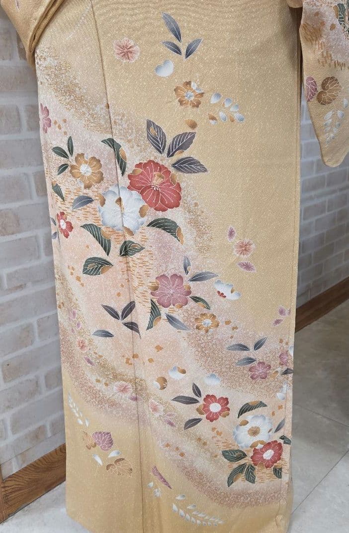 辻ケ花訪問着4点フルセット、 着物、袋帯、帯締め、帯揚げ