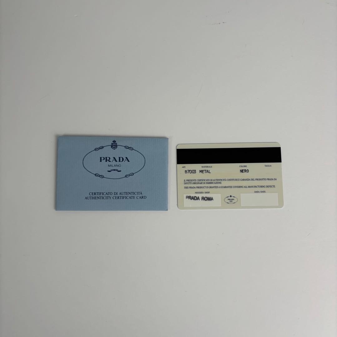 美品 PRADA プラダ メタルハンドル ハンドバッグ ナイロン ブラック