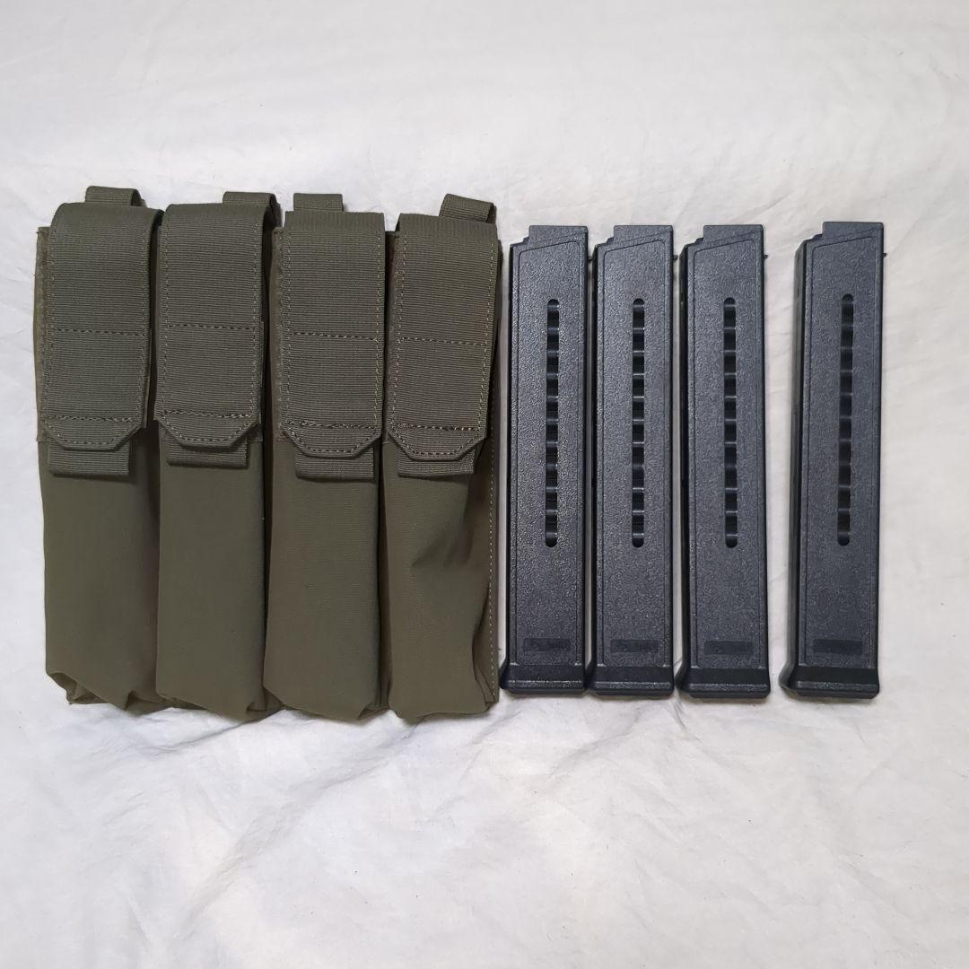 ARES/S&T UMP45 電動ガン用 ノーマルマガジン ポーチ付き4本セット