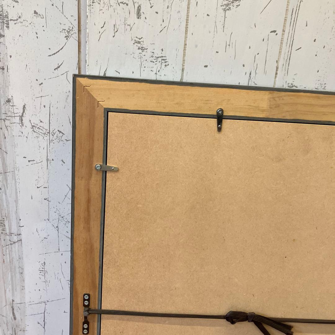 ブルーベリー リボン 花瓶 ガラス 複製画 琉球ガラス 植物 花イラスト 緑