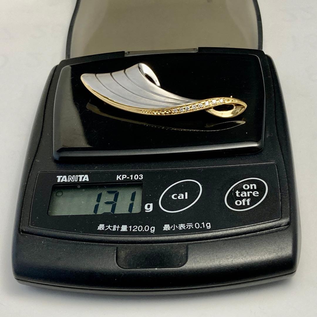 pt900．k18．ダイヤ入り、ペンダント、ブローチ、No.421.