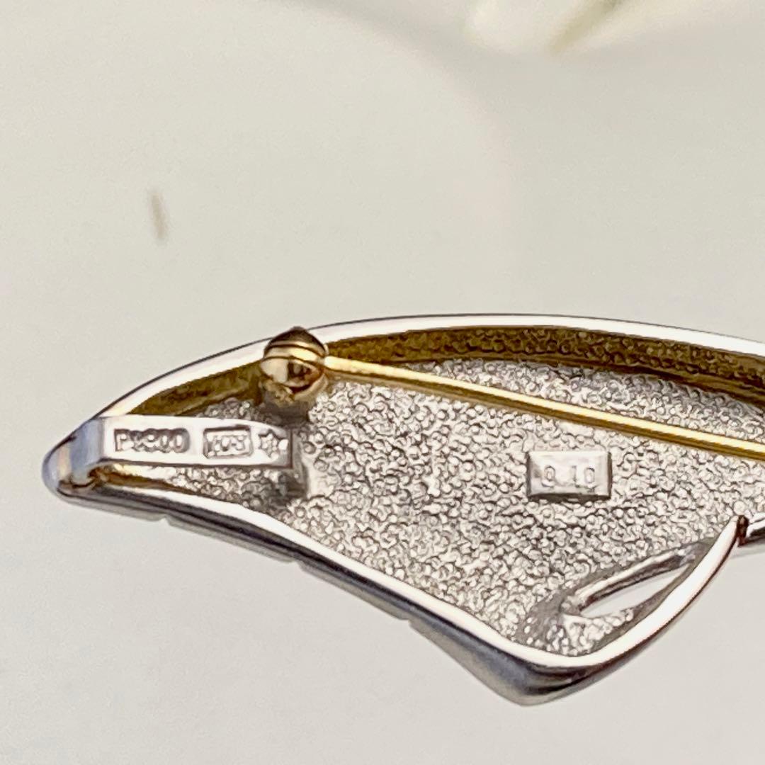 pt900．k18．ダイヤ入り、ペンダント、ブローチ、No.421.