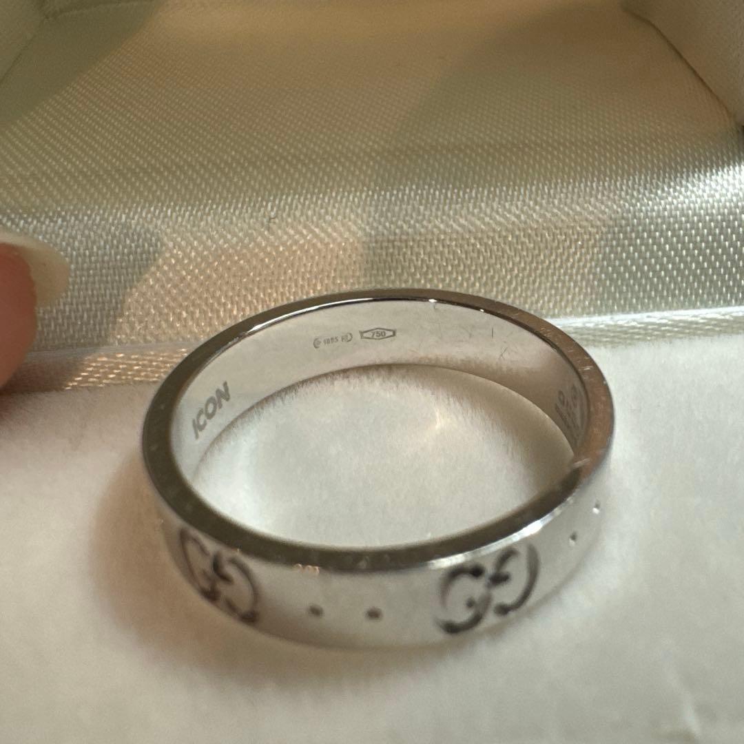 GUCCI K18WG アイコンリング 11号