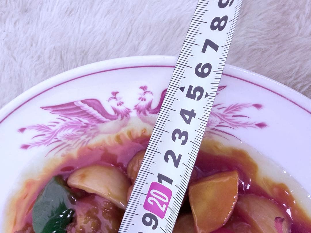 リアル食品サンプル 酢豚 甘酢あん 中華料理ディスプレイ用 直径約26.5cm